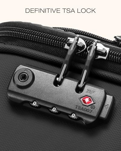 Coolife Upgraded Softside Luggage, TSA Lock, Spinner, 3-Piece 1800D Set - color: Black