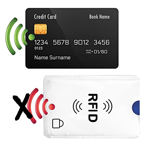 SaiTech IT 40 Pack RFID Blocking Sleeves for Debit and Credit Cards,Silver - size: RFID Card Sleeve 40 Pcs