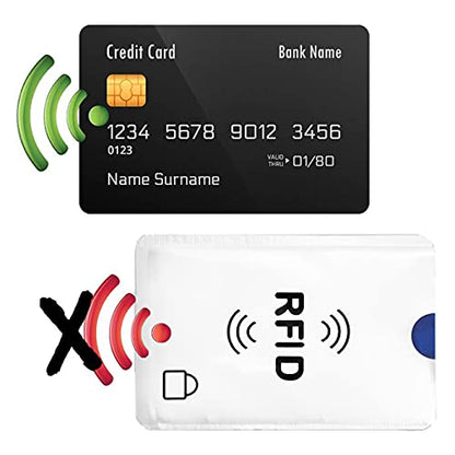 SaiTech IT 40 Pack RFID Blocking Sleeves for Debit and Credit Cards,Silver - size: RFID Card Sleeve 40 Pcs