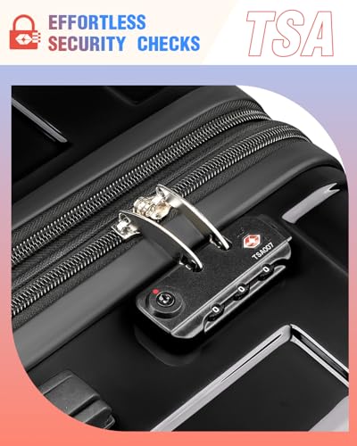 Checked Luggage, Expandable 24 Inch Hard Shell Suitcase with Spinner Wheels TSA Lock, Lightweight Travel Checked Suitcases - color: Flame, size: 24inch