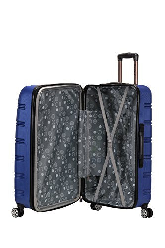 Rockland Melbourne Hardside Expandable Spinner Wheel Luggage, Checked Large 28", Blue - color: Blue, size: Checked Large 28"