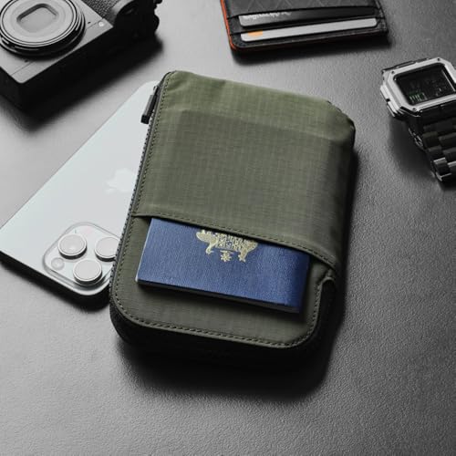 ALPAKA Zip Travel Wallet RFID Blocking Passport Holder Green - color: Green