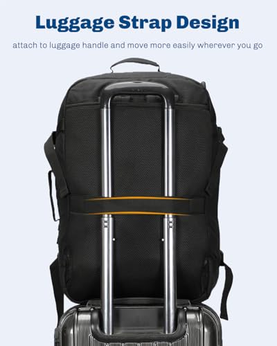 Hynes Eagle 38L Flight Approved Backpack Carry On Travel Bag for Men Women - color: Black-n