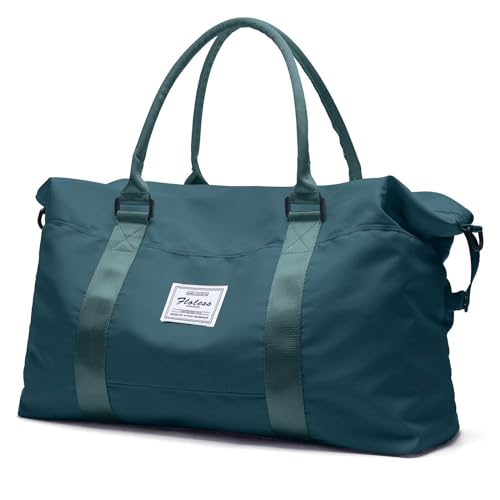 Travel Duffel Bag, Carry On Overnight Weekender Bags for Women - color: A1-Peacock Blue, style: Extra Large Travel Bag