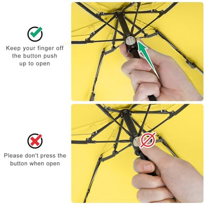 Mini Travel Umbrella - UPF 50+ Sun Protection Compact Manual Open Folding | Telescopic Hidden handle, UPF 50+ UV Protection, 6.7inch 0.47lb Lightweight Small Sun Umbrella, Silver Parasol - color: 07.Yellow