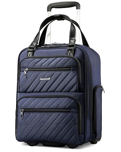 LUGGEX Underseat Carry On Bag, Blue Black, 16" - color: Navy Blue, size: Underseat 16 inch