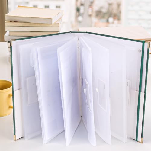 XKDOUS Important Document Organizer 3 Ring Binder Folio Folders for Papers - color: Darkgreen