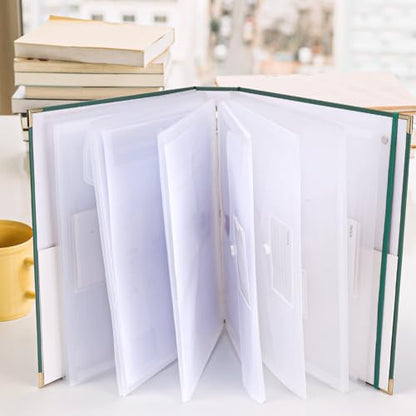 XKDOUS Important Document Organizer 3 Ring Binder Folio Folders for Papers - color: Darkgreen
