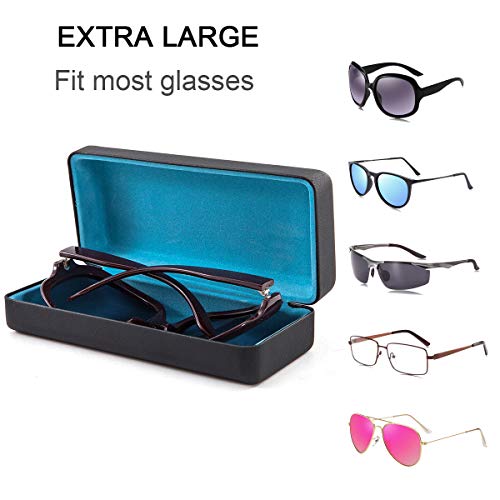 TRIUMPH VISION Sunglasses Case Hard Shell Glasses Case Eyewear Eyeglasses - color: Matte Black, size: Large for sunglasses