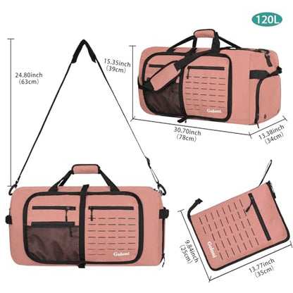 Goloni 120L Foldable Duffle Bag for Travel, Large Durable Travel Duffel Bag - color: Pink, size: 120L