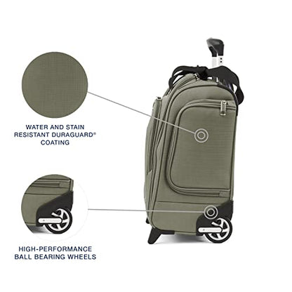 Travelpro Maxlite 5 Softside Carry-On Underseat Luggage, Green, 15-Inch - color: Slate Green