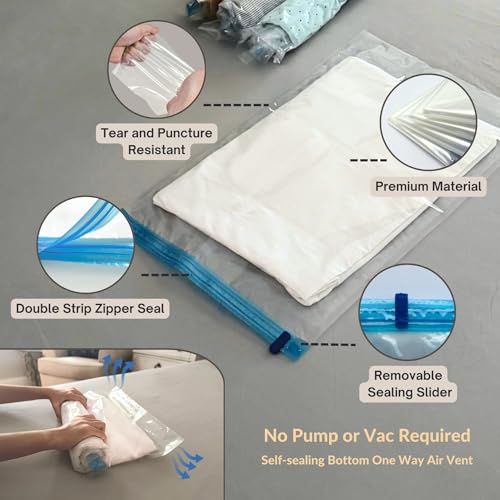 Vacuum Storage Bags with Hand Pump, Vacuum Seal Space Saver Bags, 25 Combo