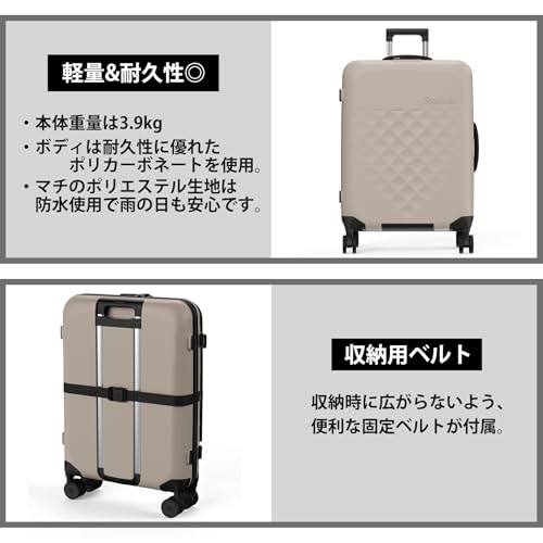 ROLLINK Foldable Flex 360 Medium Checked Suitcase 26” – Hardshell Luggage, Double Spinner Wheels, TSA Lock, Lightweight & Durable Travel Case – Scratch, Water & Impact Resistant (Warm Grey) - color: Warm Grey, size: Checked-Medium 26-Inch