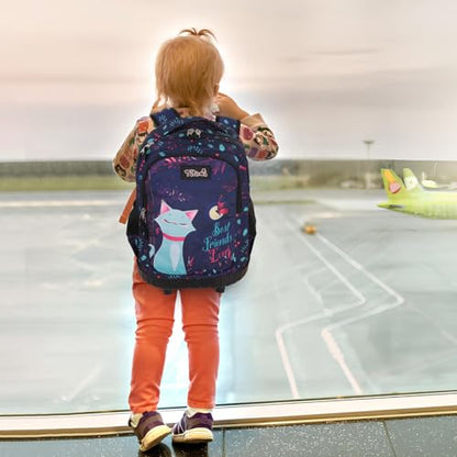 Tilami Rolling Backpack for Boys and Girls,Night cat - color: Night Cat