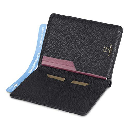 Vaultskin KENSINGTON Passport Holder for Travel, RFID Wallet (Matt Black) - color: Matt Black