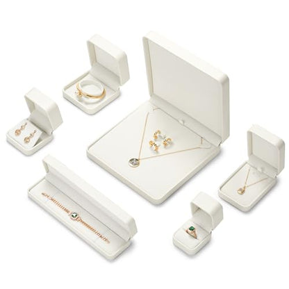 Oirlv Creamy White Long Necklace Box - color: Creamy-white, size: Long Chain Box