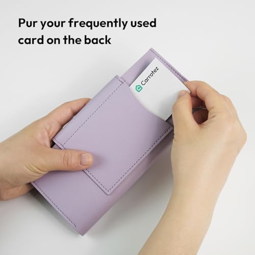 carrotez All-in-One Long Bifold 2-Tier PU Leather Wallet for Women Lavender - color: Lavender