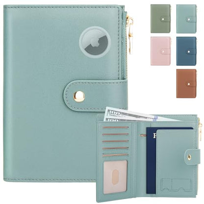 Passport Holder for Travel RFID Blocking Passport Wallet Cover - color: Light Green