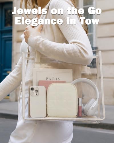 Travel Jewelry Case with Necklace Holder, Earring and Ring Organizer, Beige - color: Beige