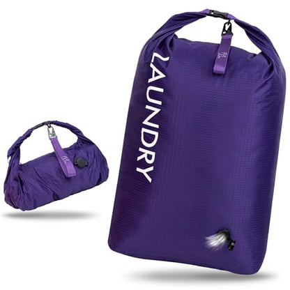 Travel Laundry Bag, Vacuum Compression Dirty Clothes Travel Bag - color: Purple, size: Large