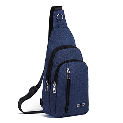 Seoky Rop Small Sling Bag Crossbody for Men Women One Strap Shoulder Cross Body Bag Sling Backpack for Travel - color: Blue