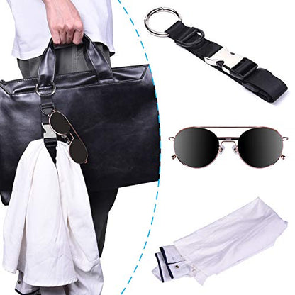 Wisdompro Jacket Gripper Strap for Travel, Nylon Add a Bag Luggage Straps - color: Black