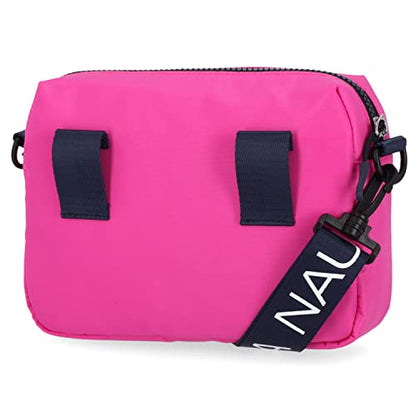 Nautica Nylon Bean crossbody/Belt Bag adjustable shoulder strap - color: Hot Pink