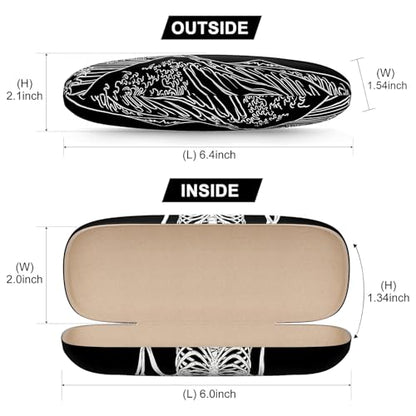 Eyeglasses Case, Hard Shell Protective Case for Glasses, Unisex for Women Men - color: 3 Pack-black