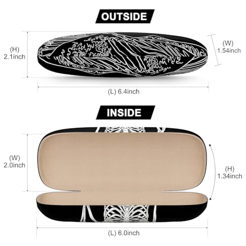 Eyeglasses Case, Hard Shell Protective Case for Glasses, Unisex for Women Men - color: 3 Pack-black