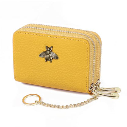 imeetu RFID Credit Card Holder, Small Card Wallet Women, Leather Card Case - color: Max - Yellow, size: Max