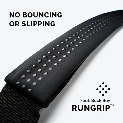 No-Bounce Slim & Secure Running Belt, Fits ALL Phones, Keys, Cards, Gels - color: 2. Black