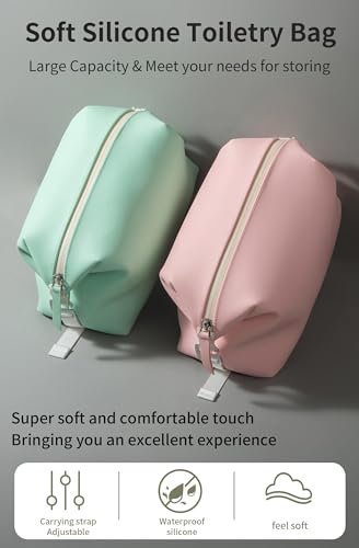 6"x11" 6L Silicone Toiletry Bag, Turquoise Blue - color: Turquoise Blue, size: 6L