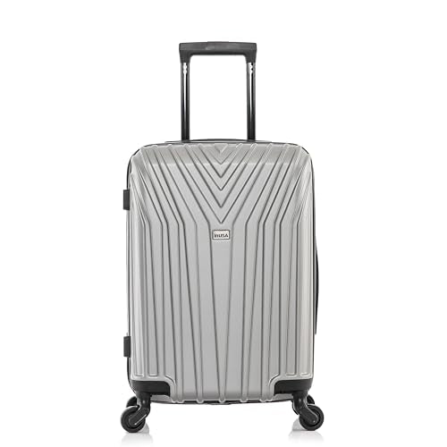 InUSA VASTY 20-Inch Carry-On Hardside Spinner Luggage Lightweight Grey - color: Grey, size: 20 Inch