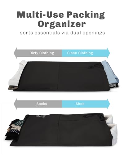 2 Set Compression Packing Cubes for Suitcases,Luggage,Travel Bag Organizer - color: Black-2 PCS