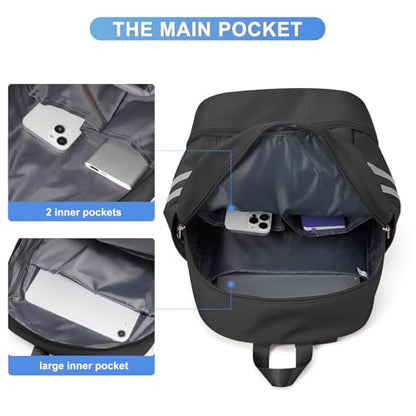 coofay Gym Backpack For Women, Gym Bag with Shoe Compartment - color: A-black, size: Small
