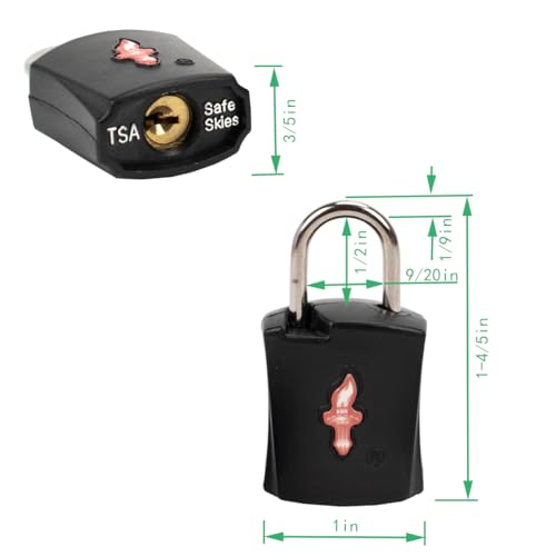 Safe Skies 4-Pack 4-Color Family TSA Travel Key Lock - color: TS004F4