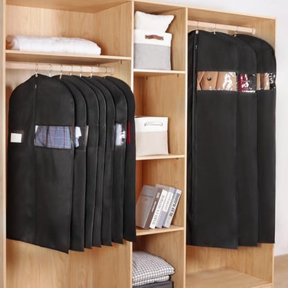 KEEGH 40 inch Suit Cover Bags for Men, Black Garment Bags (Set of 10) - size: 40"-10pcs