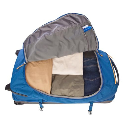 Eddie Bauer Expedition Rolling Duffel Bag with Wheels - True Blue, 34" - color: True Blue, size: 34" (Check-In)