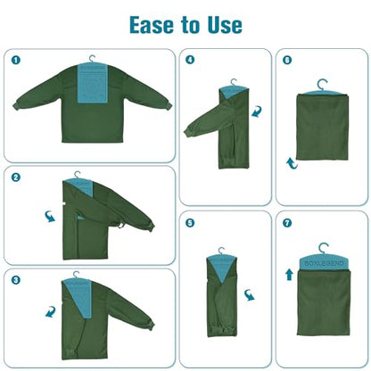BoxLegend Shirt Folder Enlarged Clothes Folding Board with Hook Plus | Shirt Folding Board Durable T Shirt Folder - color: Blue, size: Medium