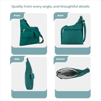 Travelon Anti-Theft Classic Crossbody Bag - color: Spruce