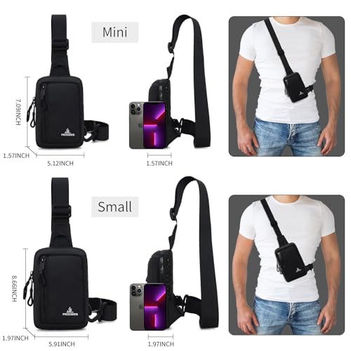 Peicees Mini Sling Bag for Men Small Crossbody Shoulder Bag, Small White - color: White, size: Small