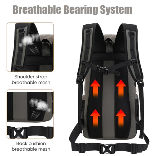 Bseash 30L Lightweight Hiking Backpack, Gray - color: Gray