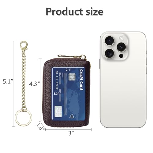 imeetu Rfid Credit Card Holder, Businese Card Case, Wallet for Women Men - color: Max - Coffee