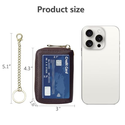 imeetu Rfid Credit Card Holder, Businese Card Case, Wallet for Women Men - color: Max - Coffee
