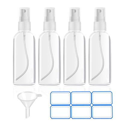 DTDNZKN 4 Pack 1 Oz (30ml) Mini Spray Bottles Clear Travel Size - size: 30ml