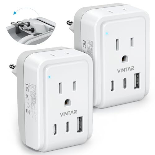 VINTAR Brazil Power Adapter 2 Pack, Foldable Type N Plug Adapter - style: Type N - Brazil