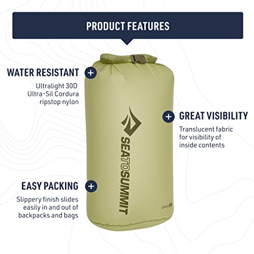 Sea to Summit Ultra-Sil Dry Bag, Ultralight Waterproof Dry Storage - color: Spicy Orange, style: 5 Liter