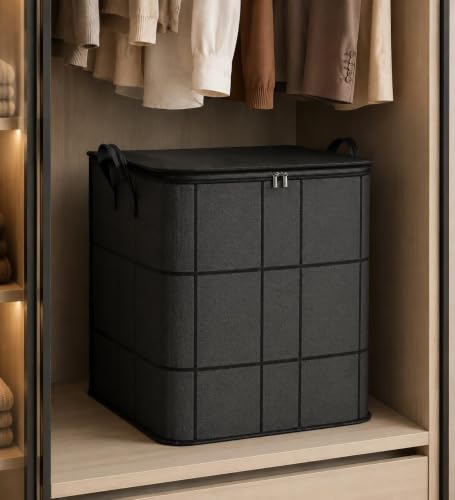 Foldable Closet Storage Bag, 22x22x17.7in 140L for Clothes - size: 22x22x17.7in