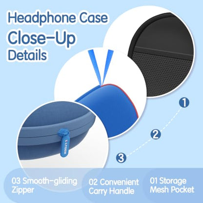 Kids Headphones Case for Folding Headphone, Pink (Case Only) - color: Pink