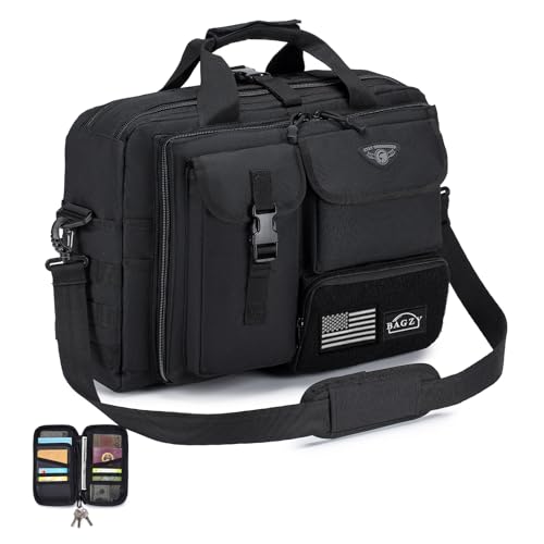 Tactical Messenger Bag for Men Multifunctional Tactical Briefcase Men's Military Laptop Work Bag for Business Teacher - size: 15.6 inch